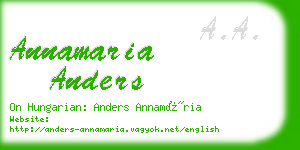 annamaria anders business card